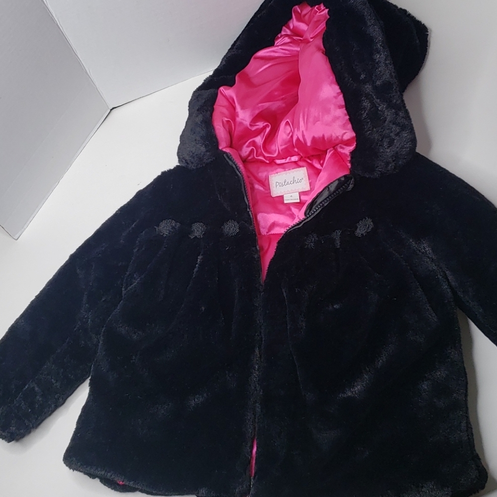 Pistachio brand kids faux fur coat